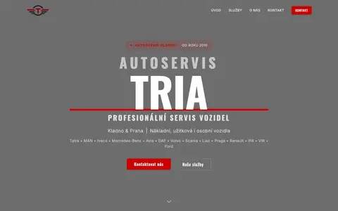Web Autoservis Tria — autoservistria.cz