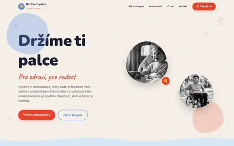 Web Držíme ti palce — drzimetipalce.cz