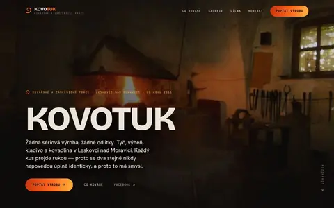 Web KovoTuk — kovotuk.cz