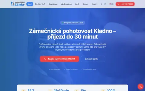 Web Nonstop Zámky — nonstopzamky.cz