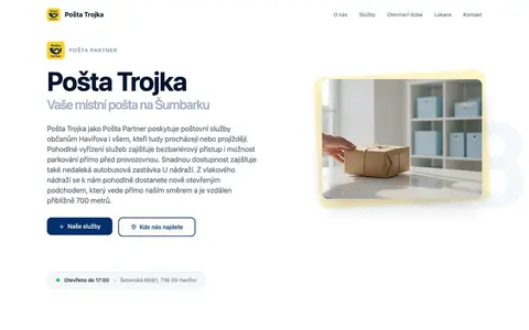 Web Pošta Trojka — postatrojka.cz