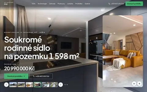 Web Rodinný dům Píšť — ratiborska.jandemelreality.cz