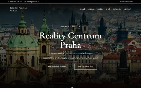 Web Reality Centrum Praha — rkvitkadlec.cz